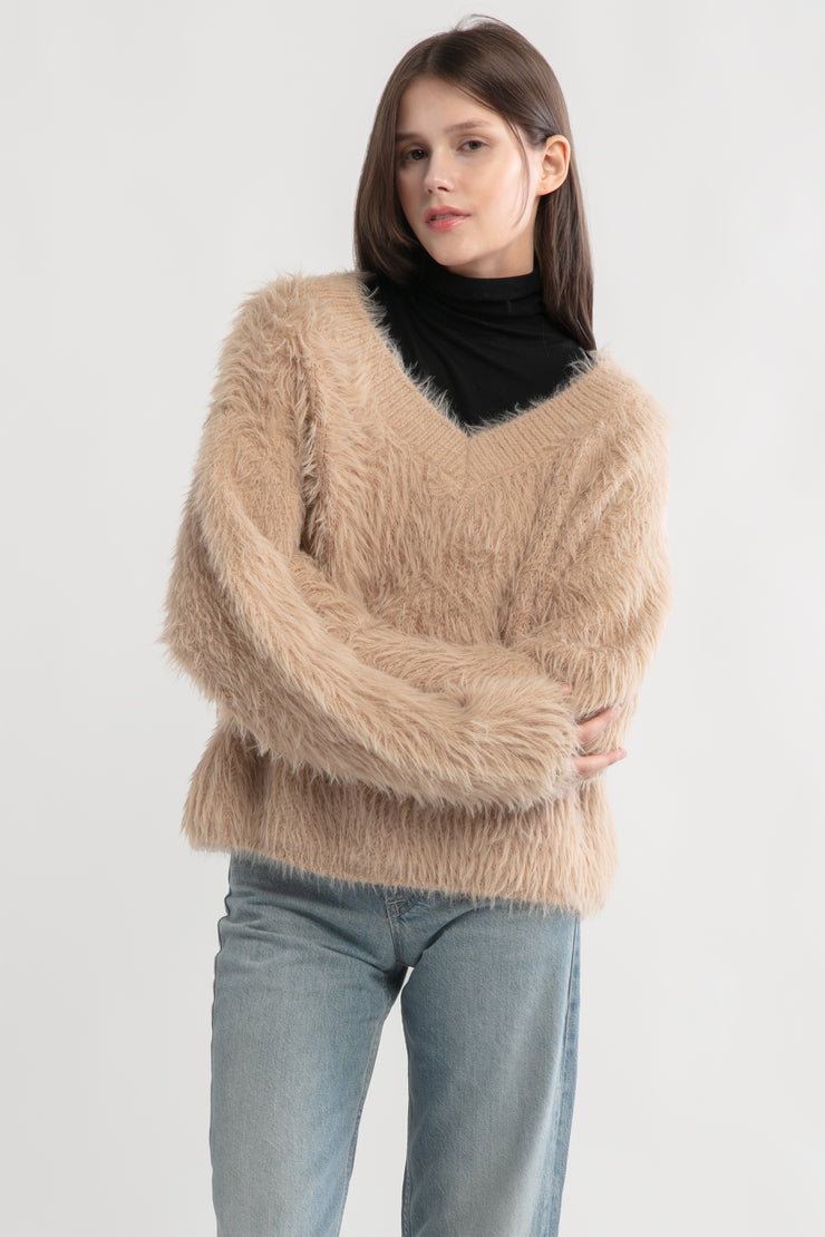 Fuzzy Eyelash Sweater