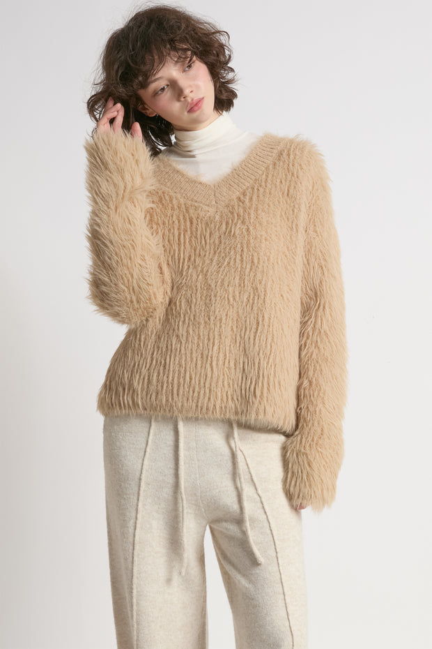 Fuzzy Eyelash Sweater