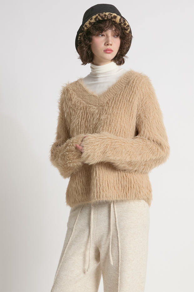 Fuzzy Eyelash Sweater