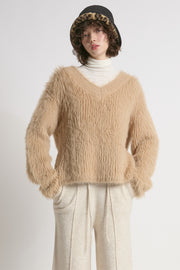 Fuzzy Eyelash Sweater
