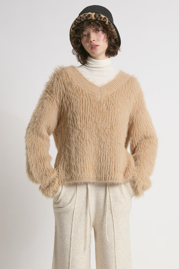 Fuzzy Eyelash Sweater