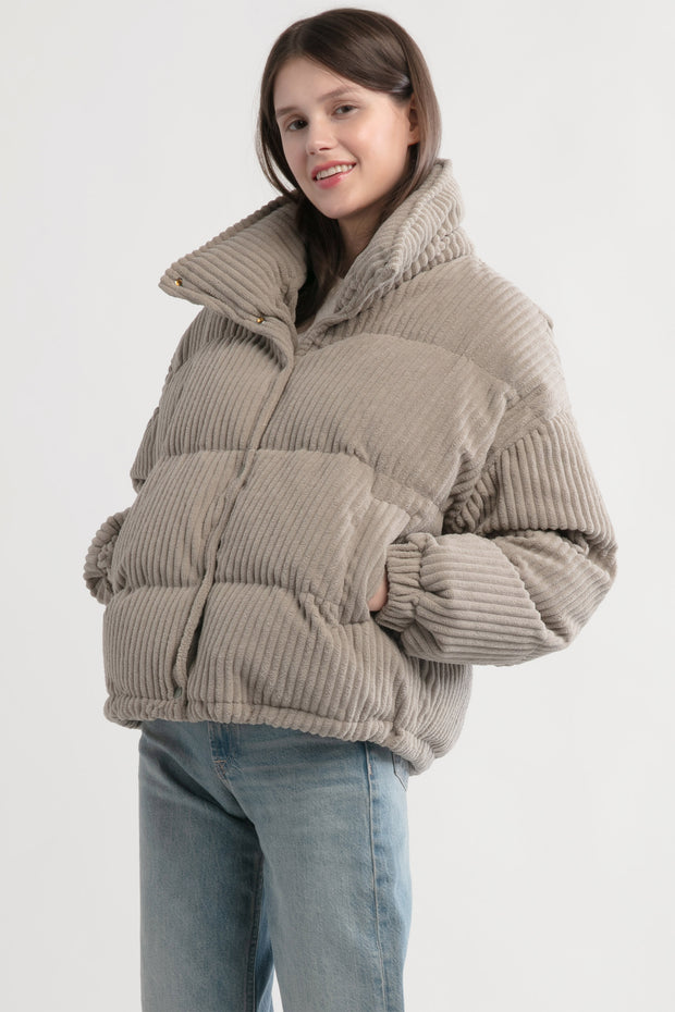 Corduroy Puffer Jacket