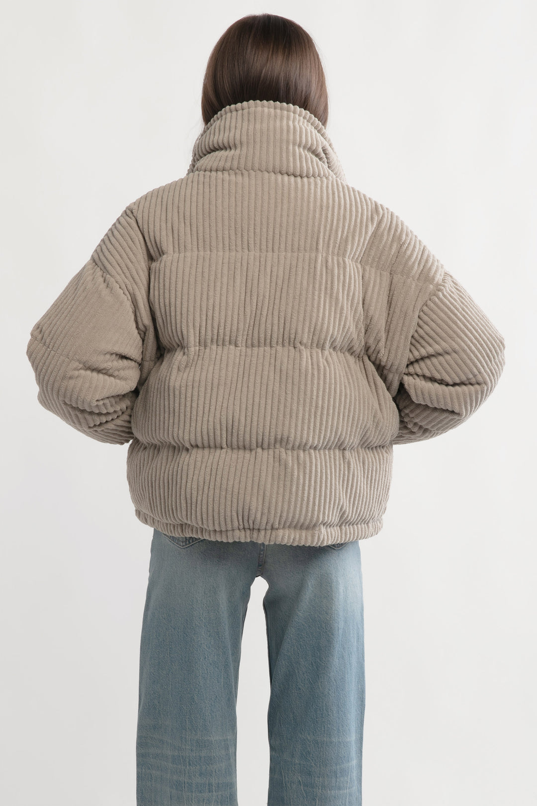 Corduroy Puffer Jacket Look By M