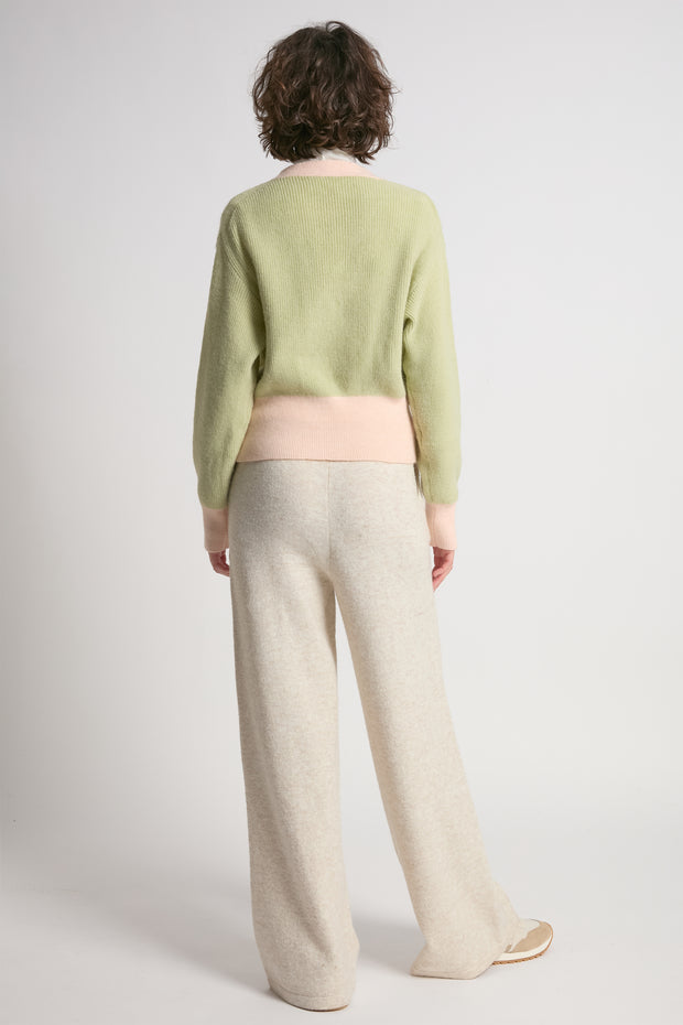 Pastel Color Block Cardigan