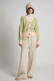 Pastel Color Block Cardigan