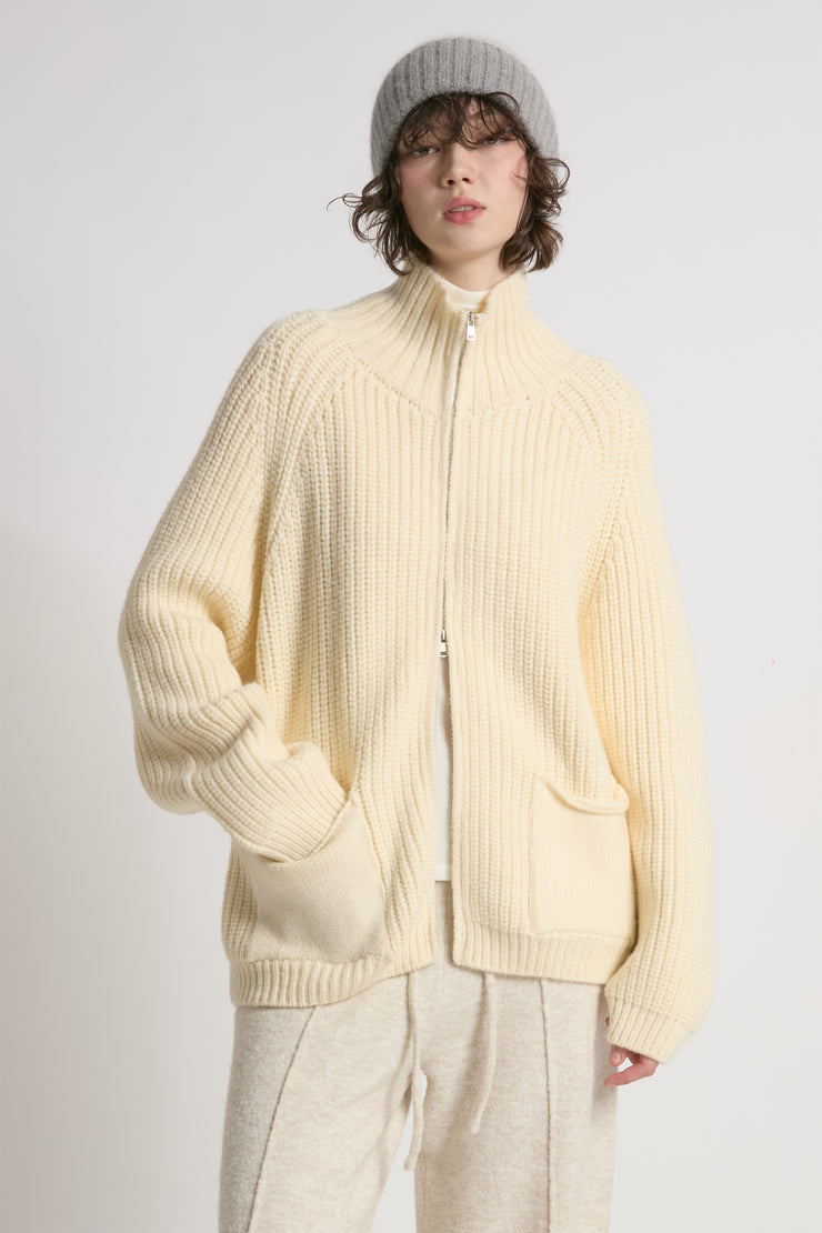 Chunky Zip Cardigan