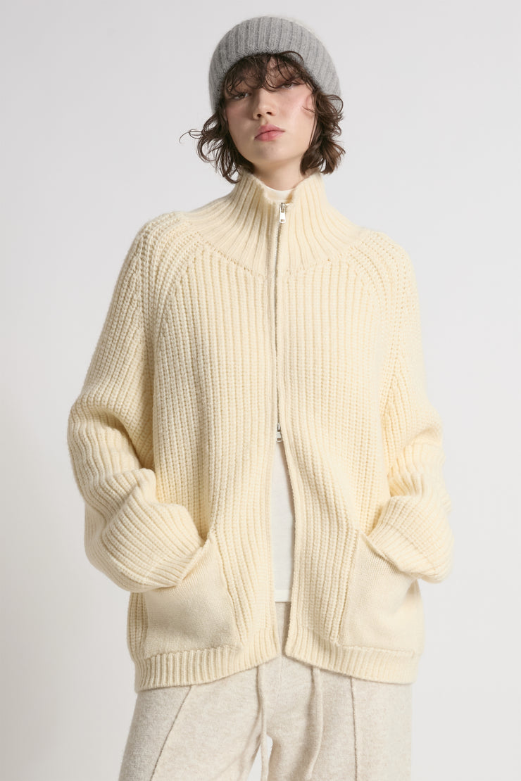 Chunky Zip Cardigan