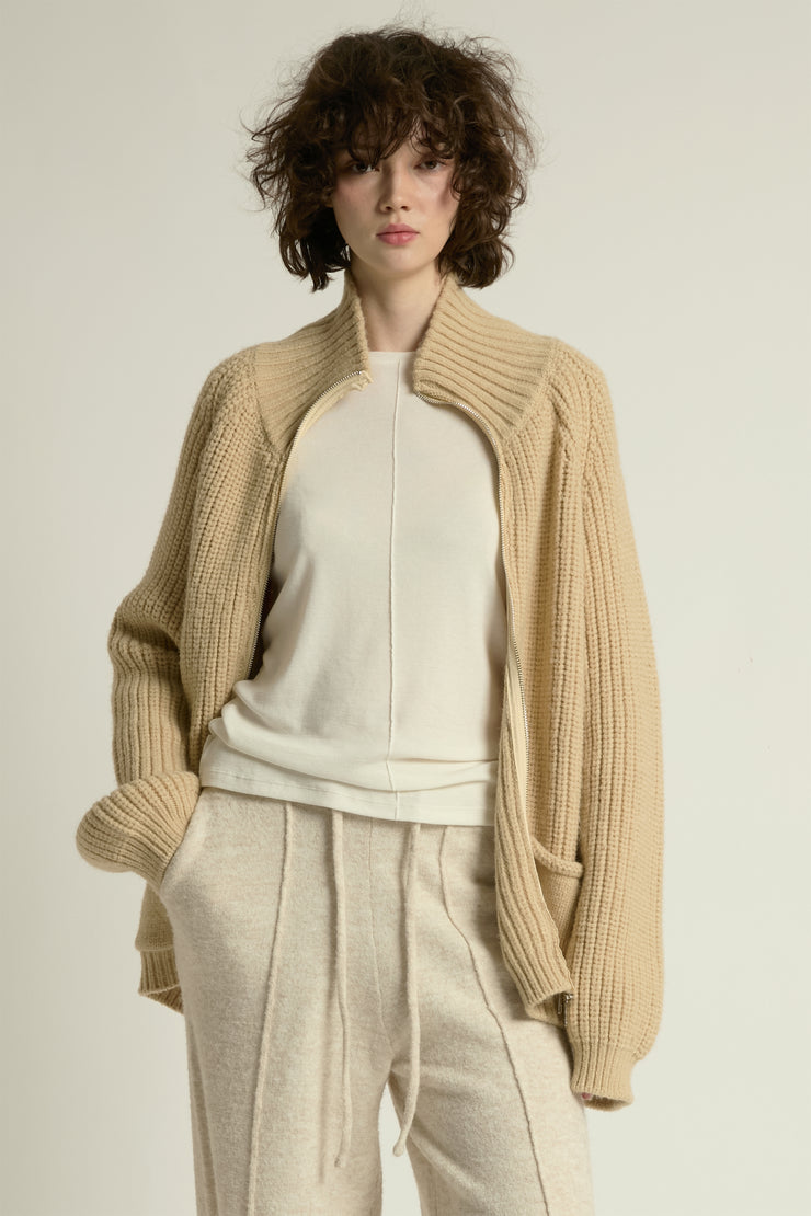 Chunky Zip Cardigan