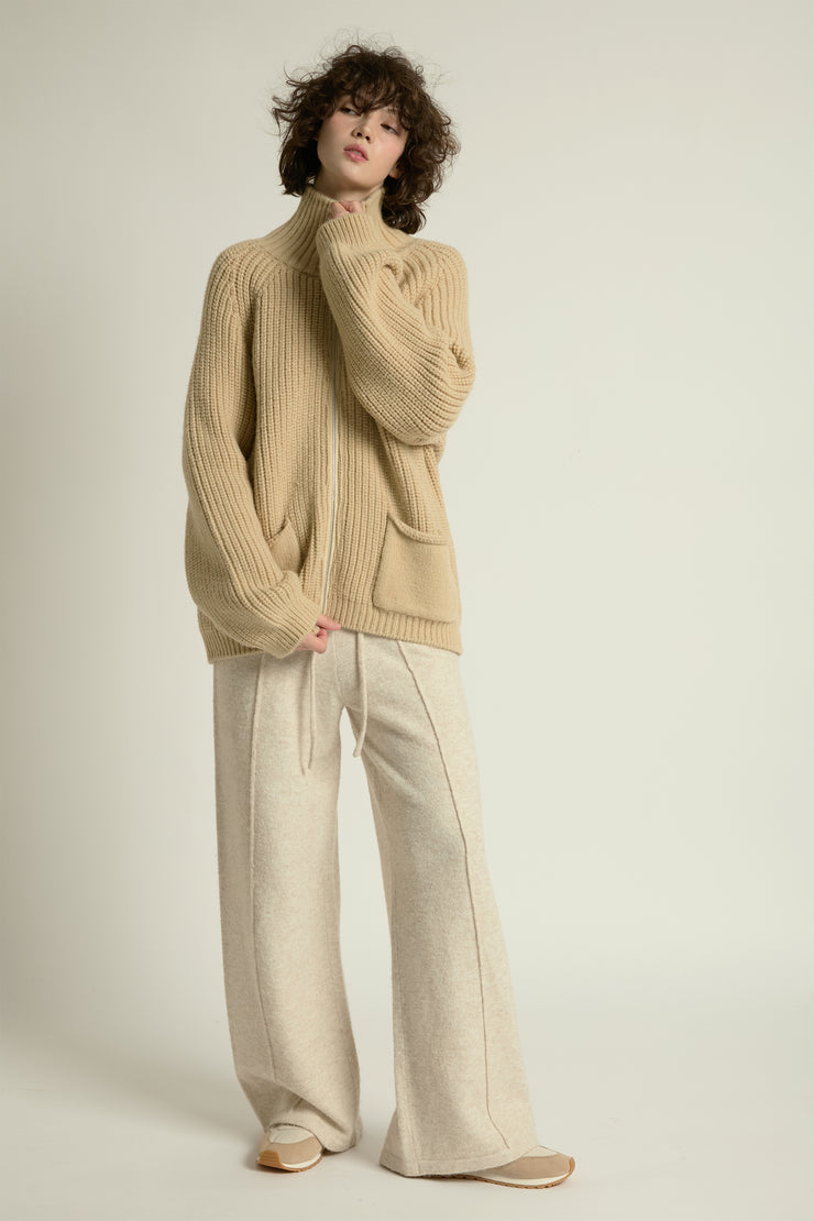 Chunky Zip Cardigan