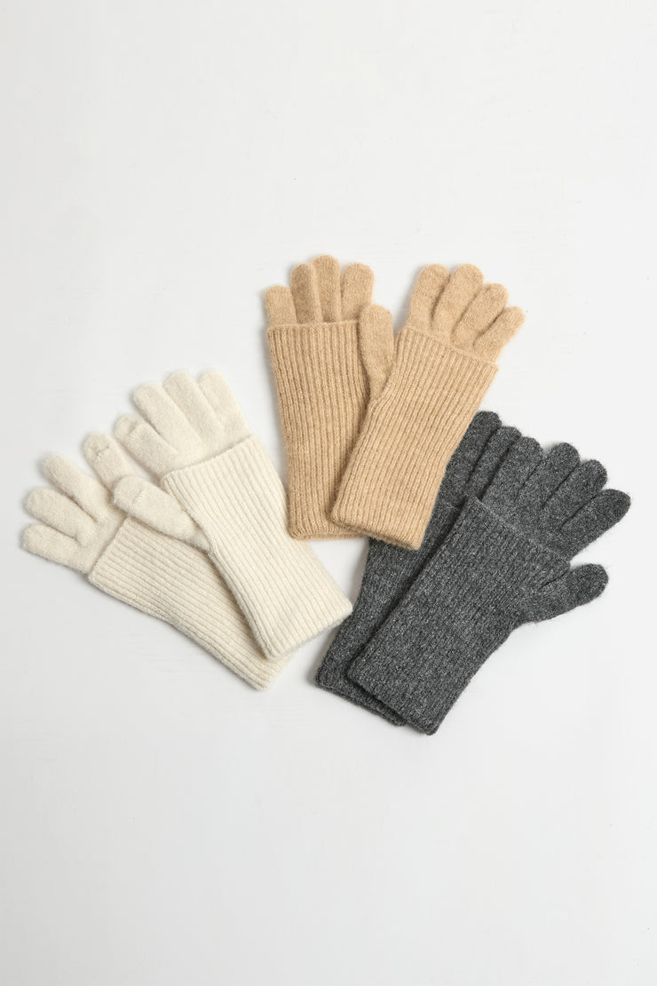 Chunky Rib Fingerhole Gloves