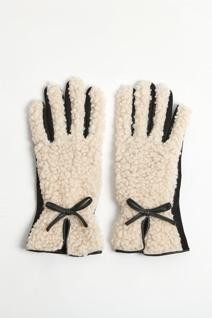 Sherpa Bow Trim Gloves