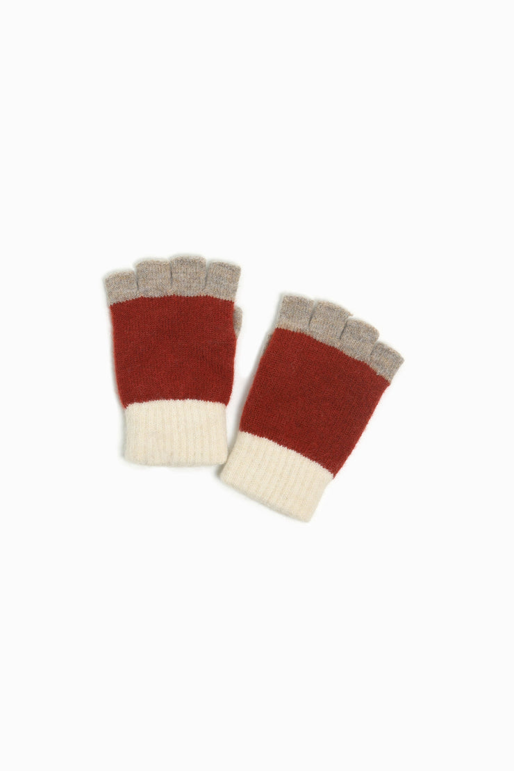 Color Block Fingerless Gloves