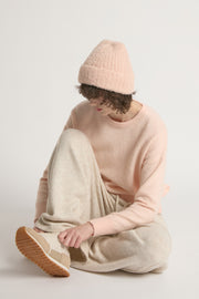 Fuzzy Color Block Beanie