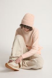 Fuzzy Color Block Beanie