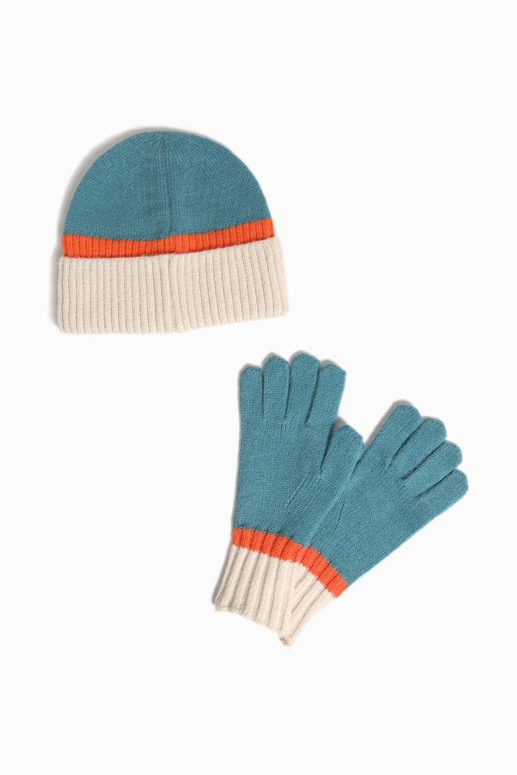 Tri-color Finger Hole Gloves