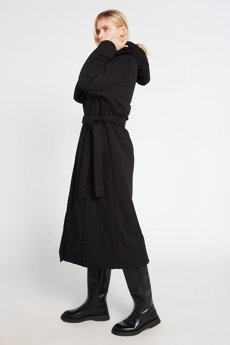 Belted Cotton Jersey Robe Coat – Look By M