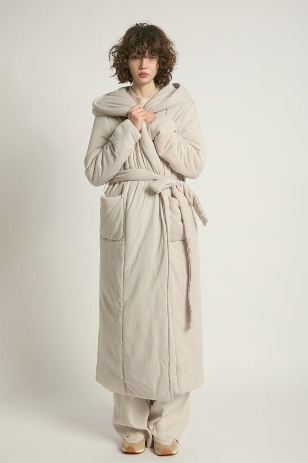 Belted Cotton Jersey Robe Coat