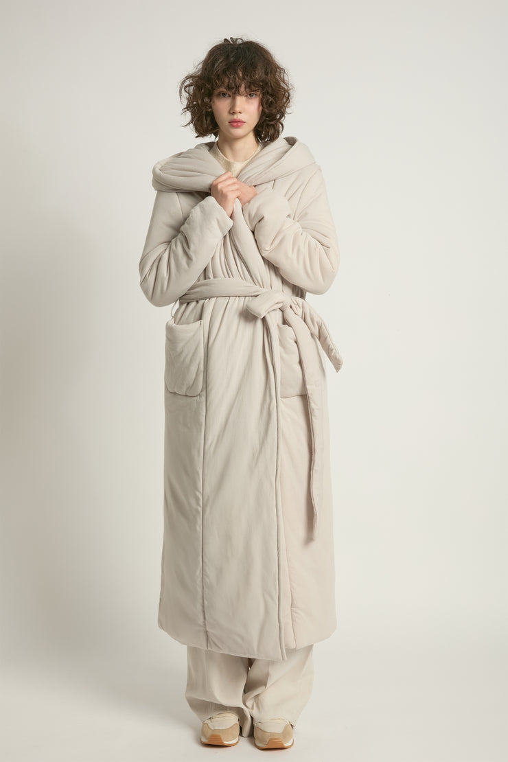 Belted Cotton Jersey Robe Coat
