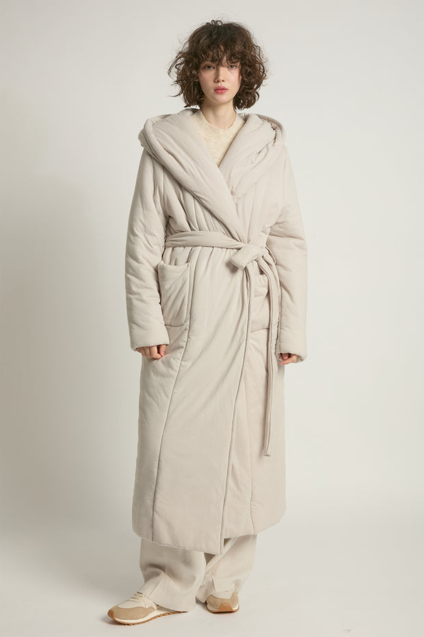 Belted Cotton Jersey Robe Coat