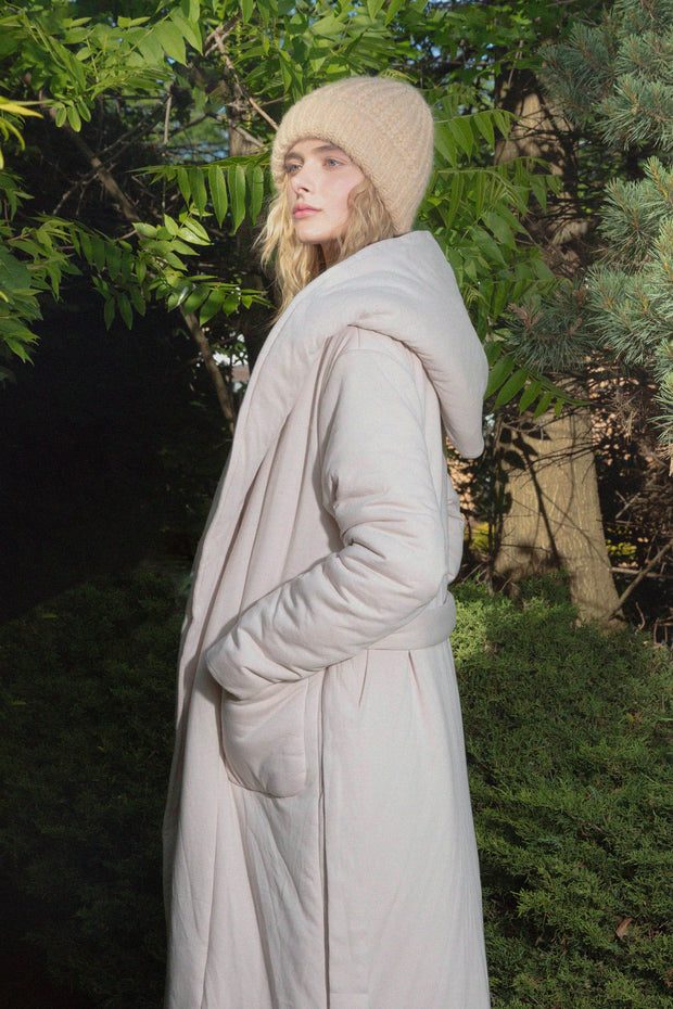 Belted Cotton Jersey Robe Coat