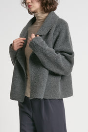 Flap Collar Crop Cardigan