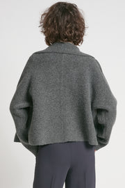 Flap Collar Crop Cardigan