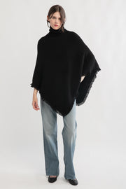 Tassel Knit Cape Poncho