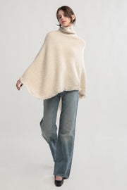 Tassel Knit Cape Poncho