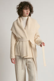 Shawl Collar Belt Cardigan