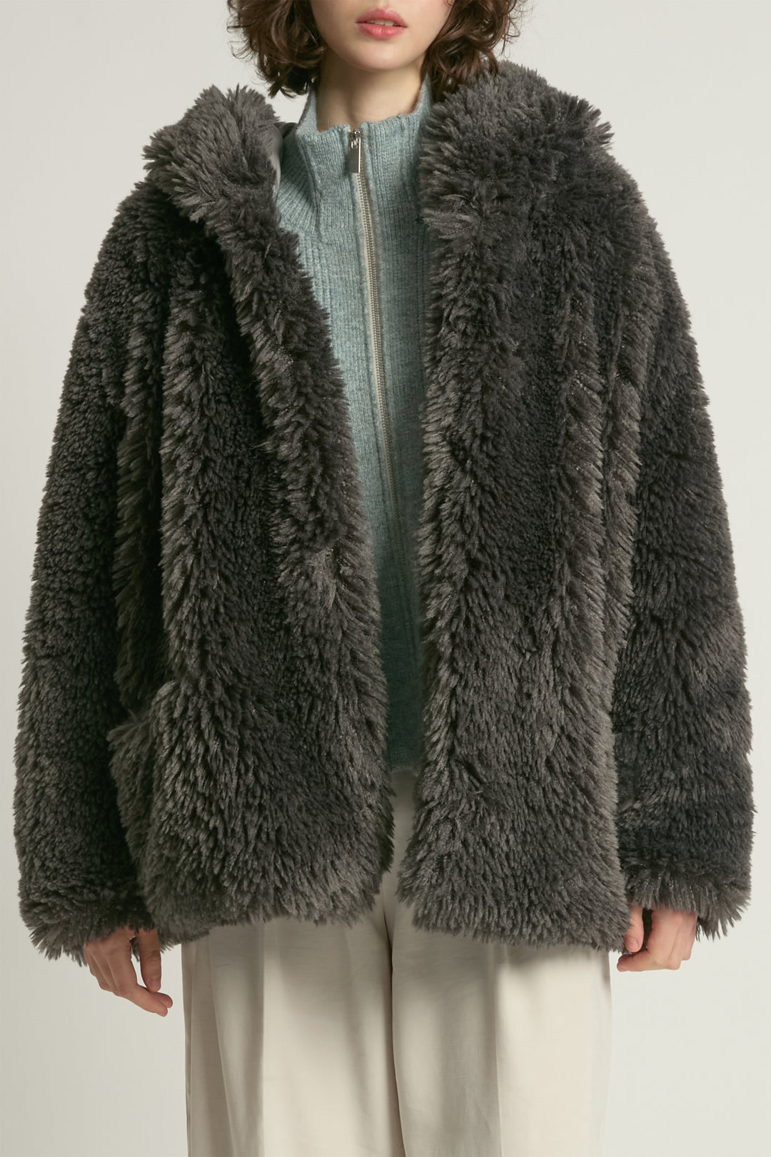 ジャケット・アウター M19331 6(ROKU) SHAGGY SHAWL COLLAR COAT M19331 6(ROKU) SHAGGY SHAWL COLLAR COAT