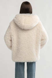 Shaggy Hood Fur Jacket