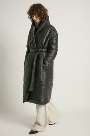Glossy Long Puffer Coat