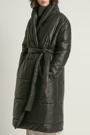 Glossy Long Puffer Coat