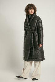 Glossy Long Puffer Coat