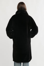 Shearling Stand Collar Coat