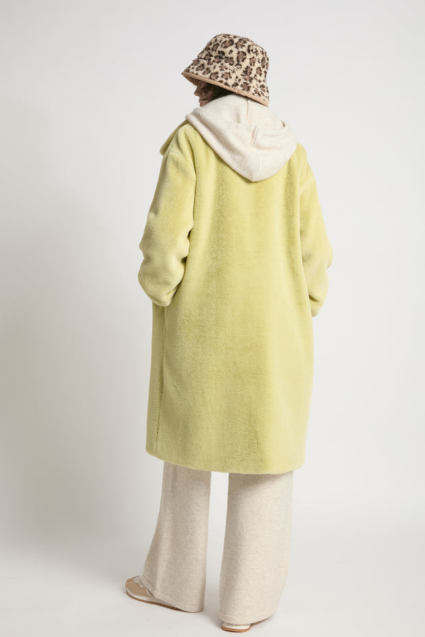 Shearling Stand Collar Coat