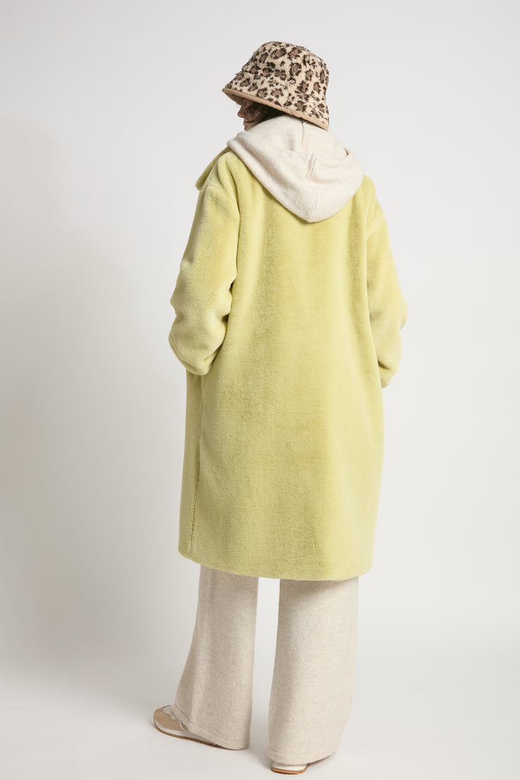 Shearling Stand Collar Coat