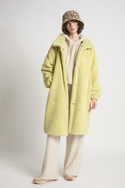 Shearling Stand Collar Coat