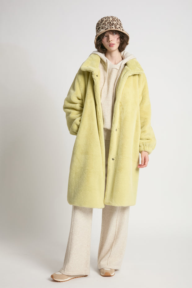Shearling Stand Collar Coat