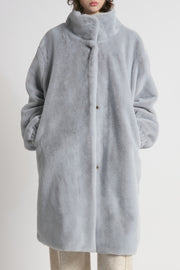 Shearling Stand Collar Coat