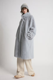 Shearling Stand Collar Coat