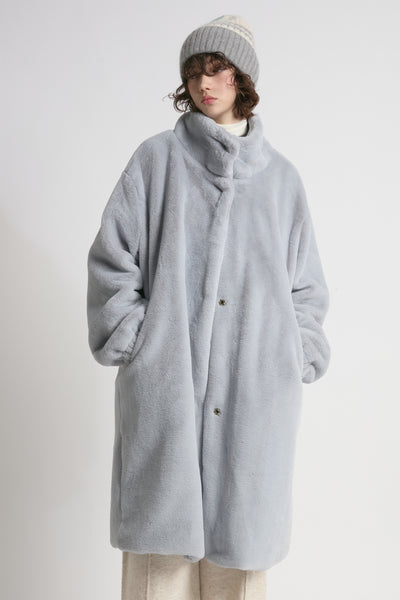 Shearling Stand Collar Coat