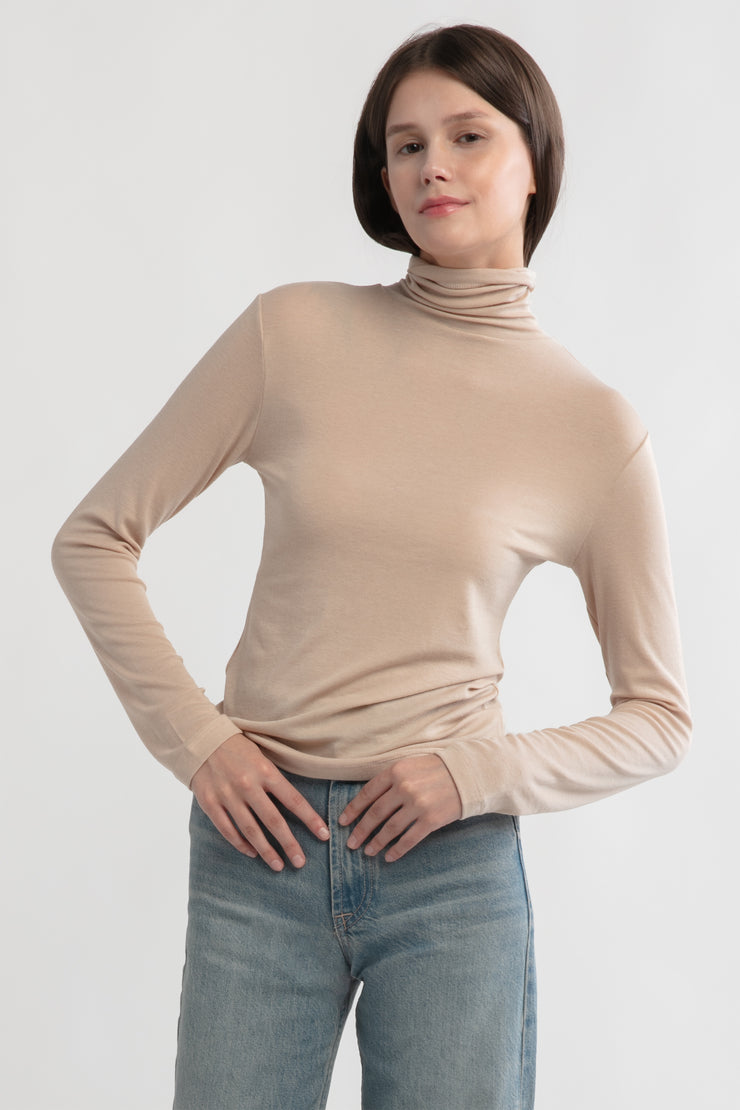 Ultra Stretch Tencel High Neck Top