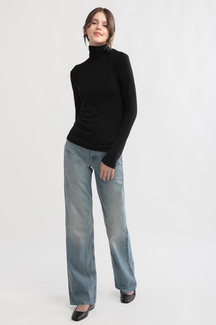 Ultra Stretch Tencel High Neck Top