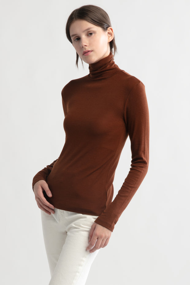 Ultra Stretch Tencel High Neck Top