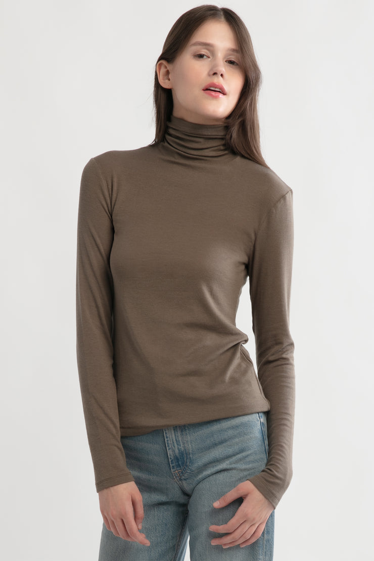 Ultra Stretch Tencel High Neck Top