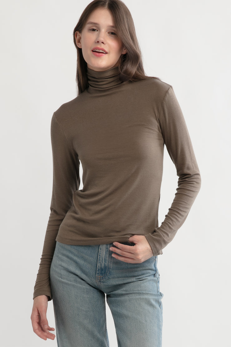 Ultra Stretch Tencel High Neck Top