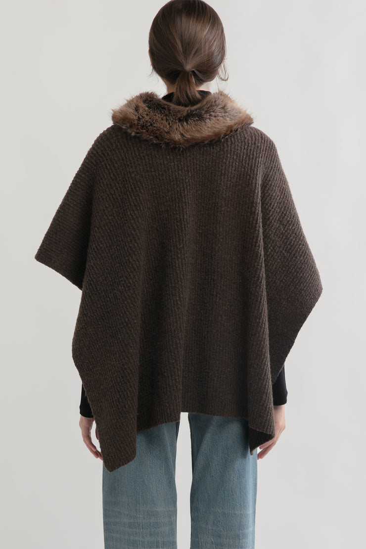 Fur Collar Shawl