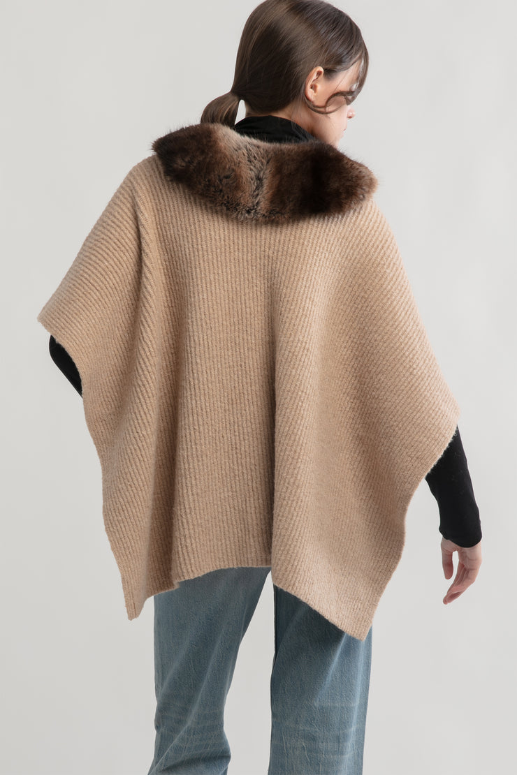 Fur Collar Shawl