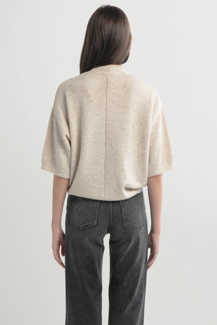 Mockneck Half Sleeve Sweater